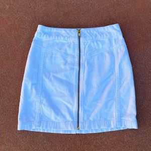 White Jean Midi Skirt